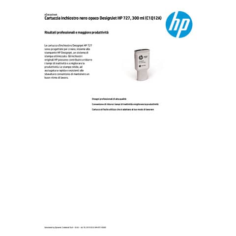 Cartuccia inkjet 727 HP nero opaco  C1Q12A